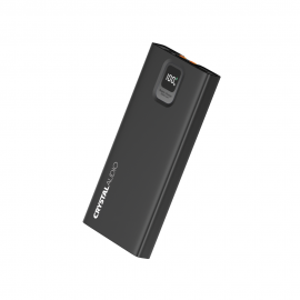 381615 CRYSTAL AUDIO PBK8 Power Bank 10000 mAh PD Dual LCD+Cable Μαύρο