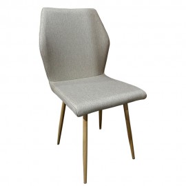 14600183 Καρέκλα Τραπεζαρίας ArteLibre LAGOA Ανοιχτό Καφέ/Φυσικό Ύφασμα/Μέταλλο 46x57x86cm Καφέ/Φυσικό