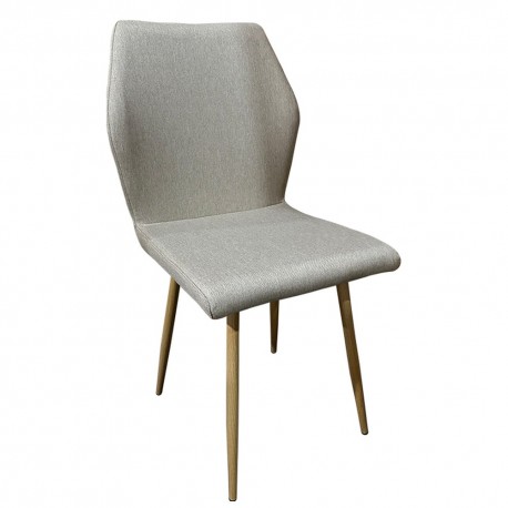 14600183 Καρέκλα Τραπεζαρίας ArteLibre LAGOA Ανοιχτό Καφέ/Φυσικό Ύφασμα/Μέταλλο 46x57x86cm Καφέ/Φυσικό