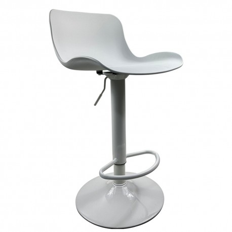 14600195 Σκαμπό Bar ArteLibre QUERIDA Λευκό PP/Μέταλλο 44x45x58/81-79/102cm Λευκό