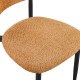235-000046 Καρέκλα Folegio pakoworld μπουκλέ σε camel απόχρωση με μαύρα πόδια 50x57x79.5εκ