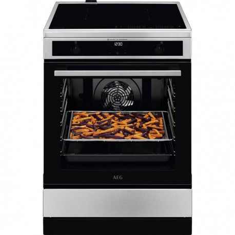 AEG CIB6647ABM Steambake 6000 Κουζίνα 73lt με Επαγωγικές Εστίες Π59.6εκ. Inox A