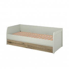 KARIN90 Κρεβάτι Karin Μονό Cashmere-Evoke Oak με πάτωμα 90x200cm