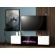 60-19858 PAFOS EF TV stand 180 white/white with black legs DIOMMI CAMA-PAFOS-RTV-EF-BI/BI