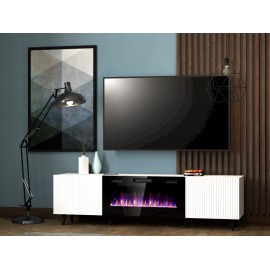 60-19858 PAFOS EF TV stand 180 white/white with black legs DIOMMI CAMA-PAFOS-RTV-EF-BI/BI