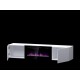 60-19858 PAFOS EF TV stand 180 white/white with black legs DIOMMI CAMA-PAFOS-RTV-EF-BI/BI