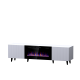 60-19858 PAFOS EF TV stand 180 white/white with black legs DIOMMI CAMA-PAFOS-RTV-EF-BI/BI