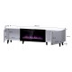 60-19858 PAFOS EF TV stand 180 white/white with black legs DIOMMI CAMA-PAFOS-RTV-EF-BI/BI