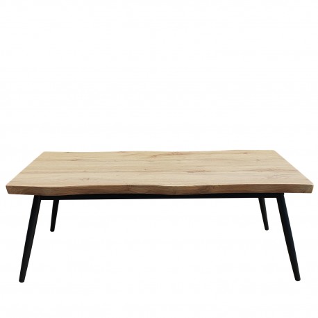 14330040 Τραπεζάκι Σαλονιού ArteLibre ALMADA Φυσικό/Μαύρο Μοριοσανίδα/Μέταλλο 120x60x45cm Φυσικό/Μαύρο