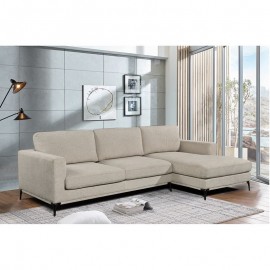 Ε9505,1 BANCO Καναπές Σαλονιού - Καθιστικού, Γωνία Αναστρέψιμος Ύφασμα Μπεζ