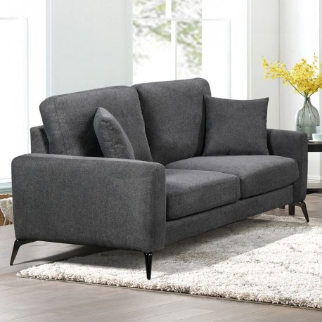 Ε9506,22 TIPO Kαναπές 2Θέσιος Σαλονιού- Καθιστικού, Ύφασμα Γκρι