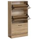 15340018 Παπουτσοθήκη ArteLibre BRANTLEY Δρυς Μοριοσανίδα 60x24x116cm Φυσικό