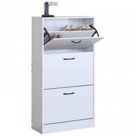 15340019 Παπουτσοθήκη ArteLibre BRANTLEY Λευκό Μοριοσανίδα 60x24x116cm Λευκό