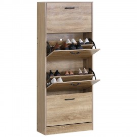 15340021 Παπουτσοθήκη ArteLibre BRANTLEY Δρυς Μοριοσανίδα 60x24x150cm Φυσικό