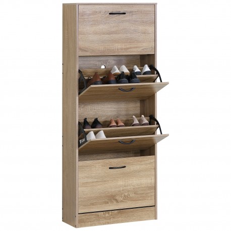 15340021 Παπουτσοθήκη ArteLibre BRANTLEY Δρυς Μοριοσανίδα 60x24x150cm Φυσικό