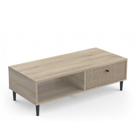 0121.CB09 Saigon τραπεζάκι σαλονιού με ένα συρτάρι 111x50x35εκ. Kronberg Oak    Kronberg Oak  .  Μαύρα πόδια.  111x50εκ. Ύψος : 
