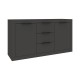 361-000102 Μπουφές Doha pakoworld σε ανθρακί απόχρωση 150x45x80.5εκ