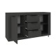 361-000102 Μπουφές Doha pakoworld σε ανθρακί απόχρωση 150x45x80.5εκ