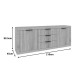 361-000105 Μπουφές Doha pakoworld σε wenge απόχρωση 210x45x80.5εκ