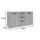 361-000100 Μπουφές Doha pakoworld σε sonoma απόχρωση 150x45x80.5εκ