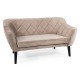 80-2931 SOFA  KARO 2 VELVET CIEMNY BEŻ BLUVEL 40 / WENGE