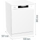 Hisense HS642D90W Ελεύθερο Πλυντήριο Πιάτων για 14 Σερβίτσια 59.9cm Λευκό D