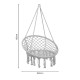 218-000011 Αιώρα-κούνια κάθισμα Eventful pakoworld σχοινί μπεζ 82x82x133εκ