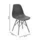 271-000014 Καρέκλα Julita pakoworld PP καφέ-φυσικό πόδι 46x50x82εκ