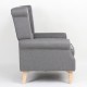 14360030 Πολυθρόνα ArteLibre OTTAVIA Σκούρο Γκρι Ύφασμα 77x80x106cm Γκρι