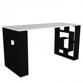 14410154 Γραφείο ArteLibre LINE Λευκό/Μαύρο 140x60x74cm Μαύρο/Λευκό