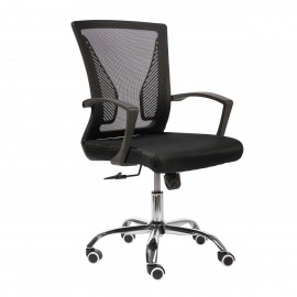 500-082 Καρέκλα Γραφείου Grace Μαύρο 56.5 x 58 x 93-102 56.5x58x93-102 εκ.