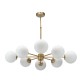 5316-8 InLight Κρεμαστό φωτιστικό από χρυσό ματ μέταλλο και λευκή οπαλίνα 8XG9 D:75cm (5316-8)