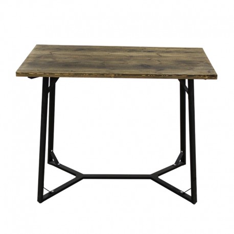 08-0165-1 BISTRO ΤΡΑΠΕΖΙ BAR 120X65X108εκ. ΜΑΥΡΟ ΜΕΤΑΛΛΟ-ΞΥΛΟ