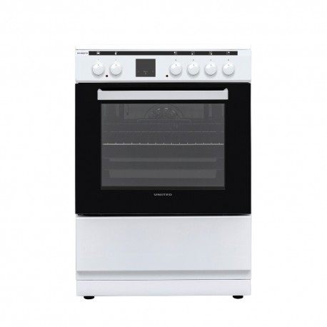 United UFV-68287TP Κουζίνα 69lt με Κεραμικές Εστίες Π60εκ. Λευκή A