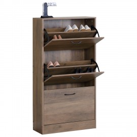 15340020 Παπουτσοθήκη ArteLibre BRANTLEY WALNUT Μοριοσανίδα 60x24x116cm Καφέ