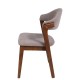 15320031 Καρέκλα Τραπεζαρίας ArteLibre ISMENE Γκρι/Καρυδί Ξύλο/Ύφασμα 52.5x56x83cm Καφέ/Γκρι