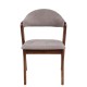 15320031 Καρέκλα Τραπεζαρίας ArteLibre ISMENE Γκρι/Καρυδί Ξύλο/Ύφασμα 52.5x56x83cm Καφέ/Γκρι