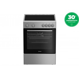 Indesit I6V8KMX Κουζίνα 66lt με Κεραμικές Εστίες Π60εκ. Inox A