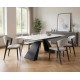 TI-MONZA-11 Επεκτεινόμενο κεραμικό τραπέζι δείπνου MONZA Γκρι μάρμαρο 180+40+40*90*75