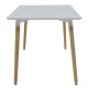 292-000108 Τραπέζι Natali pakoworld MDF λευκό-πόδια φυσικό 120x80x76εκ