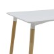 292-000108 Τραπέζι Natali pakoworld MDF λευκό-πόδια φυσικό 120x80x76εκ