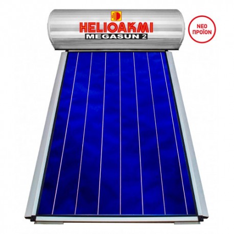 HELIOAKMI Megasun 2 Ηλιακός Θερμοσίφωνας 120/1,5m2 Τριπλής Ενέργειας Επιλεκτικός Τιτανίου