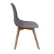 10-0096-S Καρέκλα Τραπεζαρίας Ξύλινη 4τμχ Loft Plus Γκρί PP 46x46x41-81εκ.