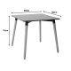 292-000107 Τραπέζι Natali pakoworld MDF μαύρο-πόδια φυσικό 80x80x76εκ