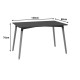 292-000109 Τραπέζι Natali pakoworld MDF μαύρο-πόδια φυσικό 120x80x76εκ