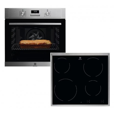 Electrolux EOF3H40X  Φούρνος άνω Πάγκου 72lt με Κεραμικές Εστίες EHF16240XK Π59.4εκ. Inox A + Δώρο Μίξερ AEG