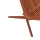 335-000005 Πολυθρόνα Phoenox pakoworld πτυσσόμενη φυσικό teak ξύλο 65x90x87εκ