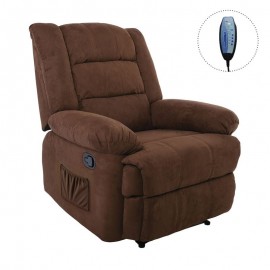 Ε971,1Μ JULIA Massage Πολυθρόνα Relax Σαλονιού - Καθιστικού, Ύφασμα Καφέ