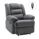 Ε971,2Μ JULIA Massage Πολυθρόνα Relax Σαλονιού - Καθιστικού, Ύφασμα Γκρι