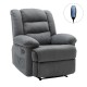 Ε971,2Μ JULIA Massage Πολυθρόνα Relax Σαλονιού - Καθιστικού, Ύφασμα Γκρι